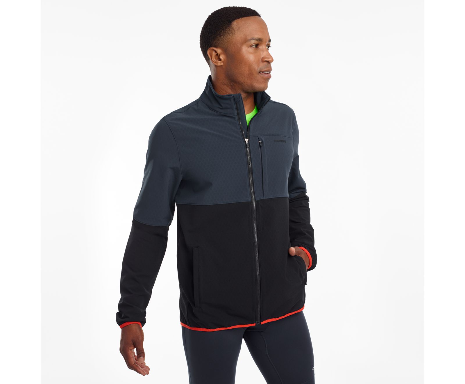 Saucony Bluster Men's Jackets Black | Canada 610SGLO